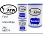 Preview: Ford, Ultra White, ZR / M6774: 500ml Lackdose + 500ml Klarlack + 250ml Härter - Set, von ATW Autoteile West.